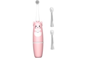 Electric Toothbrush, Kids Electric Toothbrush Battery Power Soft with Replacement Heads 3-16Years