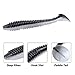 RUNCL Swimbaits Paddle 10/20/30/40PCS, 5/4/3/2 Inchs Paddle Tail, Soft Lure for Trout Crappie Bass, Durable Plastic Bait Swimmer for Saltwater/Freshwater, Fishing Lover's Gift