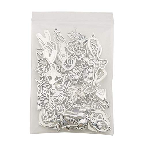 Youdiyla 60 Ballet Charms Collection, Bulk Ballet Dancer Girl Shoe Ballerina Tutu I Love Ballet Charms Metal Pendant Craft Supplies Findings for Necklace and Bracelet Jewelry Making (HM290) - Thumbnail 2