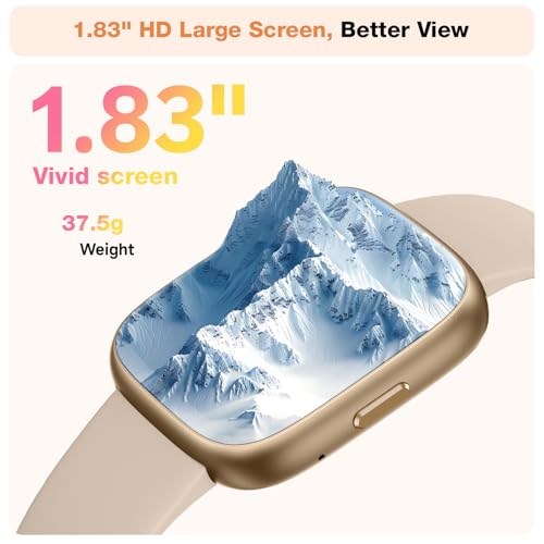 Smart Watch for Women Men, Alexa Built-in, 1.83" HD Touchscreen Fitness Tracker with Bluetooth Calling, Fitness Watch with Sleep Monitor, 100+ Sports Modes, IP68 Waterproof Smartwatch for Android iOS