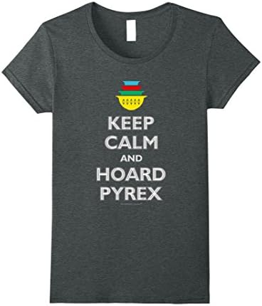 Womens Keep Calm and Hoard Pyrex - Vintage Kitchenware Large Dark Heather