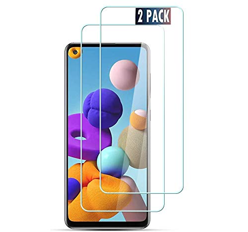 KP TECHNOLOGY Galaxy A21s Premium Quality Genuine [2 PACK] Tempered Glass Explosion & Shatter Proof Screen Protector Guard Cover for Samsung Galaxy A21s (Galaxy A21s Screen Protector)