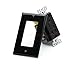 Paladin 20A GFCI GFI Receptacle Outlet w/Wallplate & LED Indicator - UL Certified, Black, 20 Amp 125v (1 Pack)