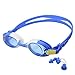 Kids Swim Goggles,Padida Swimming Goggles No Leaking Clear Vision, UV Protection,Anti-Fog , with Free Protection Case ,Nose Clip&Ear Plugs ,Special Designed for Kids Child (blue)