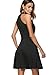 BOKALY Women's Vintage Pleated Party A-Line Dress Elegant Casual Work Dresses (M, BK501-Black 01)