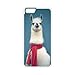 Generic White llama with a pink scarf Design TPU + PC Case for Iphone 6 4.7inch Screen