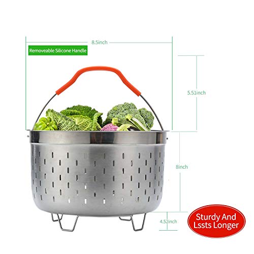 Kitchen Steamer Basket,Geezo Compatible with Instant Pot 6 Qt Pressure Cooker, 2 Pack InstaPot
