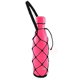 Swell Water Bottle Carrier Net - Compatible with S'well, Mira, Manna, Simple Modern Bottles 9, 17, 25 oz - Stylish, Durable, Handcrafted - Frees Up Hands, Prevents Dropping and Dents (Black 17oz)