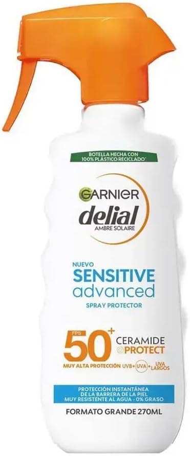 Garnier DELIAL Sensitive Spray SPF 50+ 270ml High Protection Sunscreen