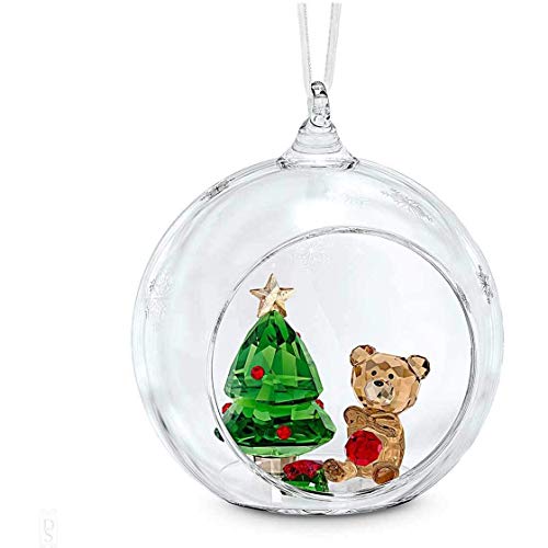 Swarovski Decoratiefiguur, kristal, bruin/rood/groen, 8,9 x 6,8 x 8 cm