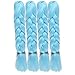 UHair Light Blue Jumbo Braiding Hair Extensions Jumbo Braid Crochet Colorful Hair High Temperature Synthetic Fiber Hair Extension for Women(100G/pc, 3 pcs/lot)