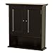 Zenna Home Collette Wall Cabinet, Espresso