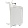 Wall Mount Bracket, 2 1/2 in Height, 3 11/16 in Width, 4 1/2 in Length, Plastic, White