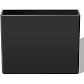 Heyzier Rectangular Planter Box for Outdoor Plants, Large Tall Resin Garden Pots for Front Porch, Patio, Indoor (Black, 25 x 21 inch)