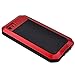 iPhone 5S Case,Gorilla Glass Luxury Aluminum Alloy Protective Metal Extreme Shockproof Military Bumper Heavy Duty Cover Shell Case Skin Protector for Apple iPhone 5/5S (Red)
