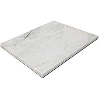 Soulscrafts Natural Bianco Carrara Marble Cheese Pastry Board and Cutting Board 16x12x0.5 Inch