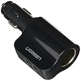USB Car charger, Ofspower 2 In1 3.1A 15W USB Car Charger with 5V Dual-USB charging ports and 12V Lighter Socket for iPhone 7 6S Plus 6 Samsung Galaxy S7 S6 Edge