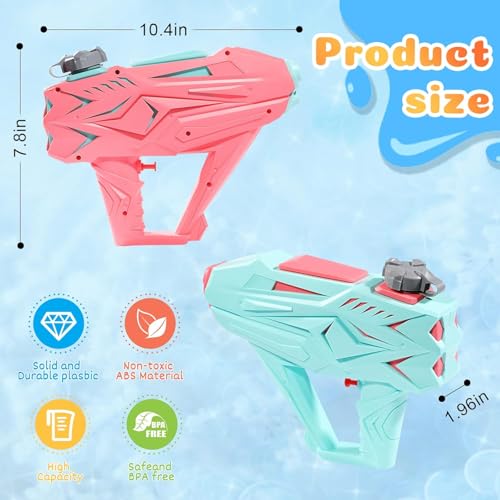Storio Water Blaster Gun Blaster Squirt Gun - Double Nozzle Water Pistol for Kids Adult 600cc for Outdoor Pool Beach Yard Summer Swimming Water Fighting - Pool Toys Boys Girls Children Kids 3 4 7 8 1