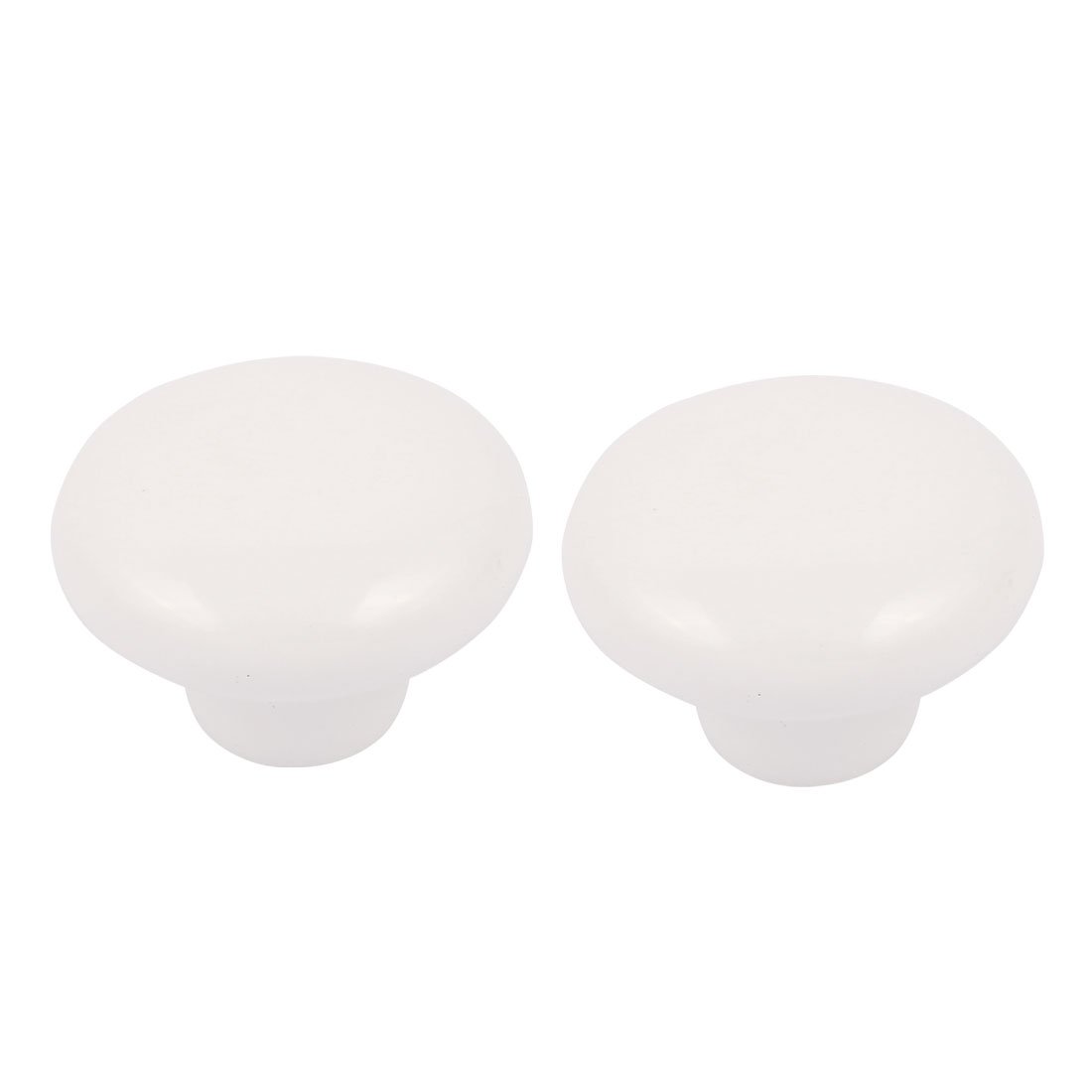 Sourcingmap Cabinet Wardrobe Drawer Door 40mm Dia Round Ceramic Knobs Pull White 2pcs