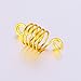BBTO 50 Pieces Copper Hair Dreadlocks Coil Hair Wraps Braiding Dread Locks Metal Hair Cuffs (Gold)