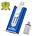 USB Flash Drive Memory Stick iPhone Backup Drive Photo Stick Mobile iOS Flash Drive for iPhone OTG Android Type C Phone Stick Storage iPad USB 3.0 Flash Drive iPhone Jump Drive PHICOOL 128GB Blue