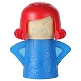 Home-X - Steam'n Mama Microwave Cleaner, The Fun and Easy Way to Steam Clean Your Microwave, Blue/Red