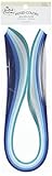 Quilled Creations QQ25-521 Mixed Color Quilling Paper, 1/4-Inch, Blue, 100 Per Package