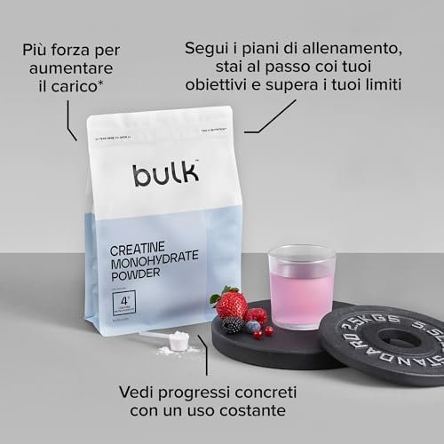 Bulk Creatina Monoidrato Polvere, Vaniglia, 500 g