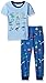 The Children's Place Big Boys His Li'l Short Sleeve & Pant Pajamas Set, Sky Blue, 3T