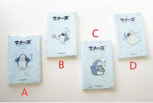 "Shining Shark" Cute Monthly Weekly Planner Agenda Diary Journal Notebook PVC Cover Water Sequins Inside 12.8cm x 18.8cm