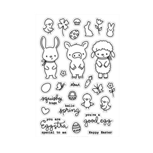 Pig Sheep Silicone Clear Stamp with Cutting Dies Stencil Set DIY Scrapbooking Embossing Photo Album Decorative Paper Card Craft Art Handmade