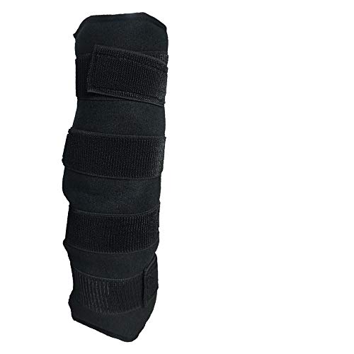 WORLD-BIO Ice Pack Cooling Wrap for Horse Injuries, Therapy Full Leg Ice Boot Cold Pack, Universal Size, 15.5'' x 15.7''Black