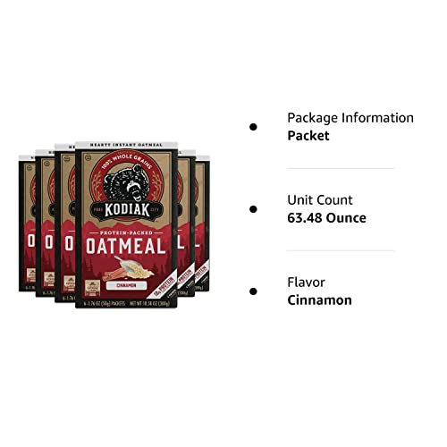 Kodiak Cakes Instant Oatmeal Packets High Protein 100 Whole Grains