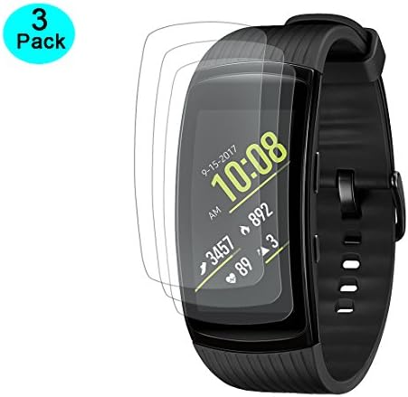 JOSHENYP for Samsung Gear Fit2 Pro Screen Protector,SM-R365 Screen Protector ,Full Coverage Screen Protector for Samsung Gear Fit2 Pro HD Clear Film [3-PACK]
