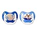 Dr. Brown's PreVent Classic Pacifier, Stage 2 (6-12m),  Unique Blue, 2 Count