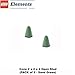 Lego Parts: Cone 2 x 2 x 2 Open Stud (PACK of 2 - Sand Green)