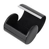 NUOLUX Men Classy Necktie Tie Box Case Organizer Formal Cylinder Style (Black)