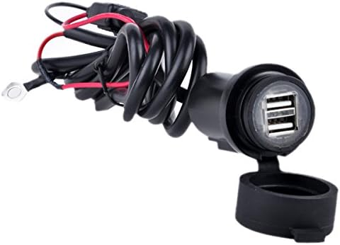 Motorcycle Mobile Phone GPS Waterproof Dual USB Power Supply Port Socket Charger