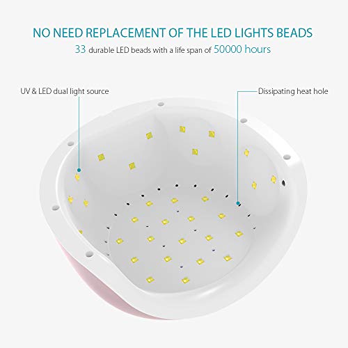 image for ABODY Nail Lamps 48W UV LED Nail Dryer, Painless Curing Lamp for Finge