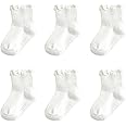 Zumou Toddler Anti Slip Non Skid Socks Baby Little Girls Frilly Ruffle 6 Pairs