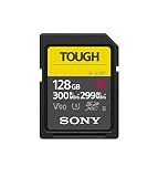 Sony Tough High Performance 128GB SDXC Uhs-II Class 10 U3 Flash Memory Card with Blazing Fast Read Speed Up to 300MB/S (SF-G128T/T1)
