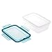 Amazon Basics 24 Piece Plastic Locking Food Storage Container - Blue