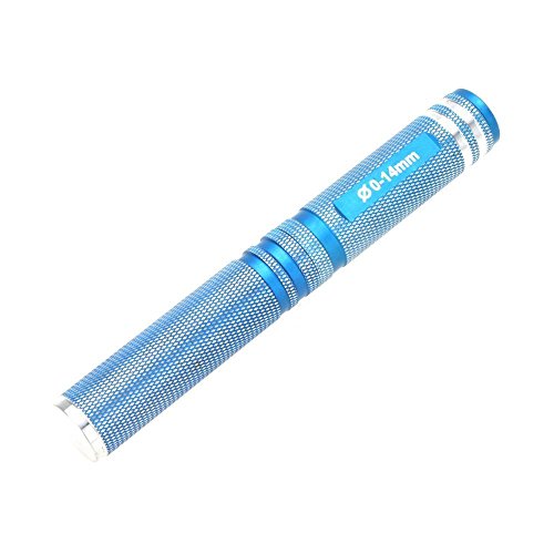 ShareGoo 0-14mm Aluminum Alloy Expanding Hole Puncher Opener Reamer Tool for RC Model Body Connector,Male/Female with Protective Sleeve (Blue)