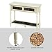 VASAGLE Console Table with 2 Large Colourful Drawers, Country Style Entryway Table with 1 Shelf, for Living Room, Dining Room, Hallway, Assembly Without Tools, Solid Wood Legs, Cream ULCT17WL