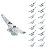 Simplified Living 6" Dock Cleats: Rough Cast Hot Dipped Galvanized Iron - 4, 8, 16, 32, 64, 128 Pack - Perfect for Boat Docks or Maritime Decor (16-Pack)