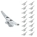 Simplified Living 6" Dock Cleats: Rough Cast Hot Dipped Galvanized Iron - 4, 8, 16, 32, 64, 128 Pack - Perfect for Boat Docks or Maritime Decor (16-Pack)