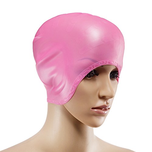 Obrighton Waterproof Swim Cap For Adult Men Women Solid Silicone