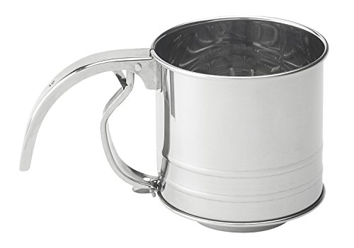 Mrs. Andersonâ€™s Baking Hand Squeeze Flour Sifter, Stainless Steel, 1-Cup Capacity