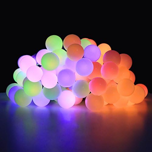 OMGAI Ball Fairy Lights, 17Ft 60 LED Waterproof Color Changing Globe String Lights for Outdoor, Home, Garden, Patio, Wedding, Party, Fence, Christmas Tree Decoration (Bigger Ball)