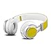 YHhao Over-Ear Headphones, On-Ear Headsets Noise Cancelling Foldable Headphones with Mic and 3.5mm Detachable (Yellow)thumb 1
